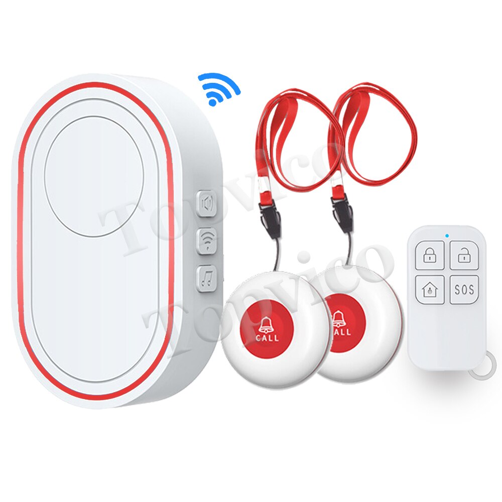 Topvico WiFi Panic Button For Elderly SOS Alarm Waterproof Button Compatible With Alexa Google Home Tuya Smart Life APP